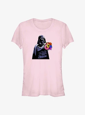 Star Wars Vader Handing Flowers Girls T-Shirt