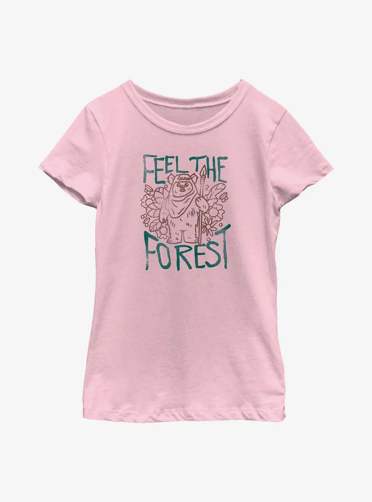 Star Wars Ewok Feel The Forest Youth Girls T-Shirt
