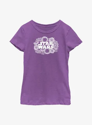 Star Wars Flowers Logo Youth Girls T-Shirt