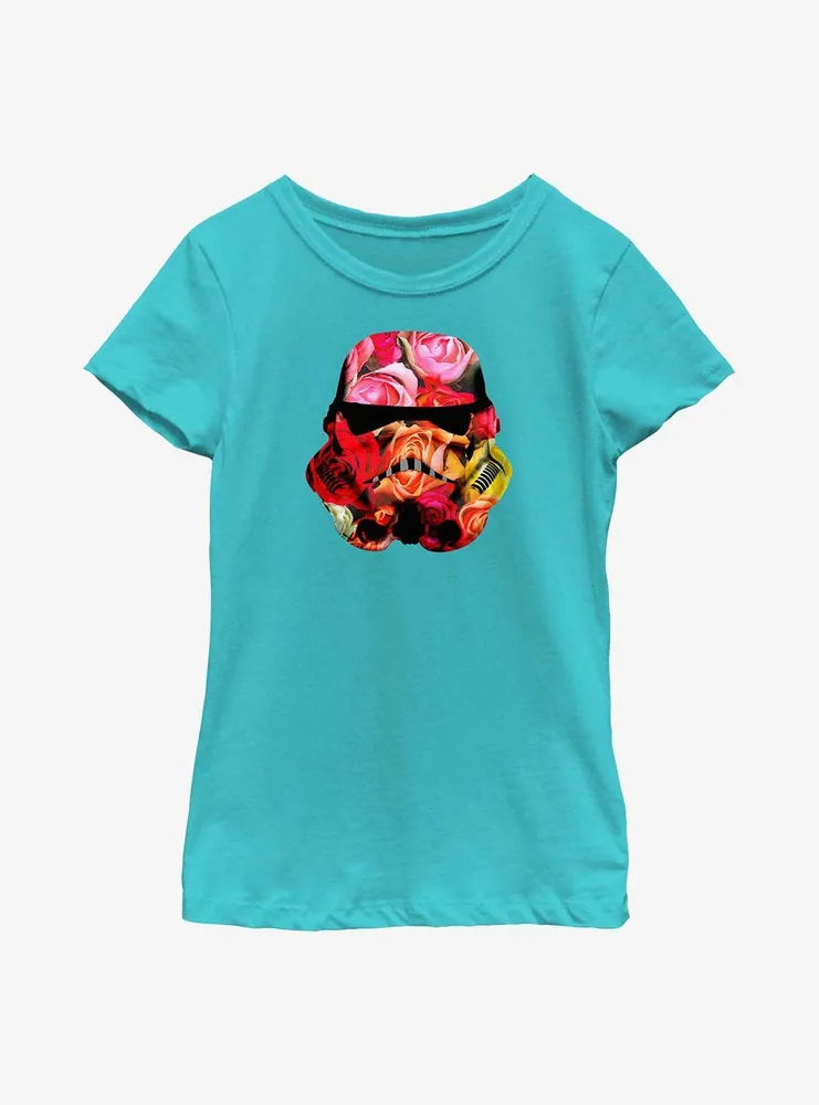 Star Wars Stormtrooper Floral Helmet Youth Girls T-Shirt