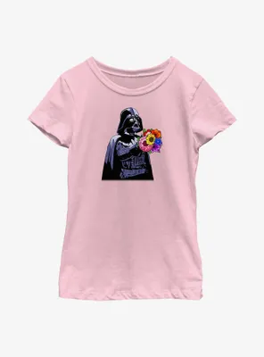 Star Wars Vader Handing Flowers Youth Girls T-Shirt