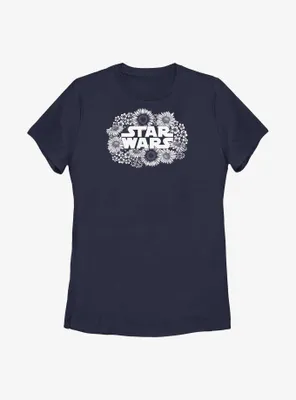Star Wars Flowers Logo Womens T-Shirt