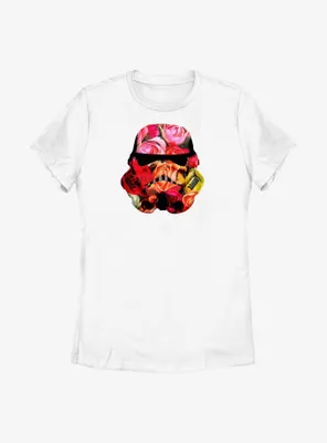 Star Wars Stormtrooper Floral Helmet Womens T-Shirt
