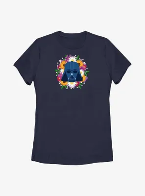 Star Wars Vader Floral Helmet Womens T-Shirt