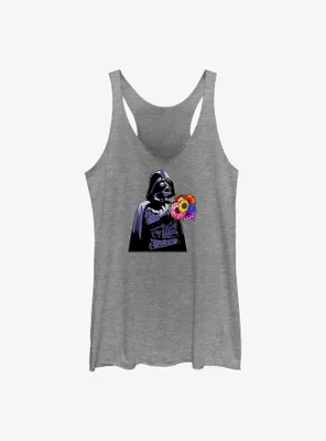 Star Wars Vader Handing Flowers Womens Tank Top