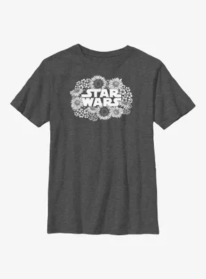 Star Wars Flowers Logo Youth T-Shirt