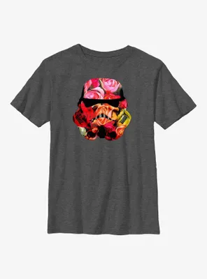 Star Wars Stormtrooper Floral Helmet Youth T-Shirt