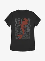 Disney The Little Mermaid Ariel Silhouette Womens T-Shirt