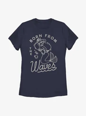 Disney The Little Mermaid Ariel Born From Waves Womens T-Shirt