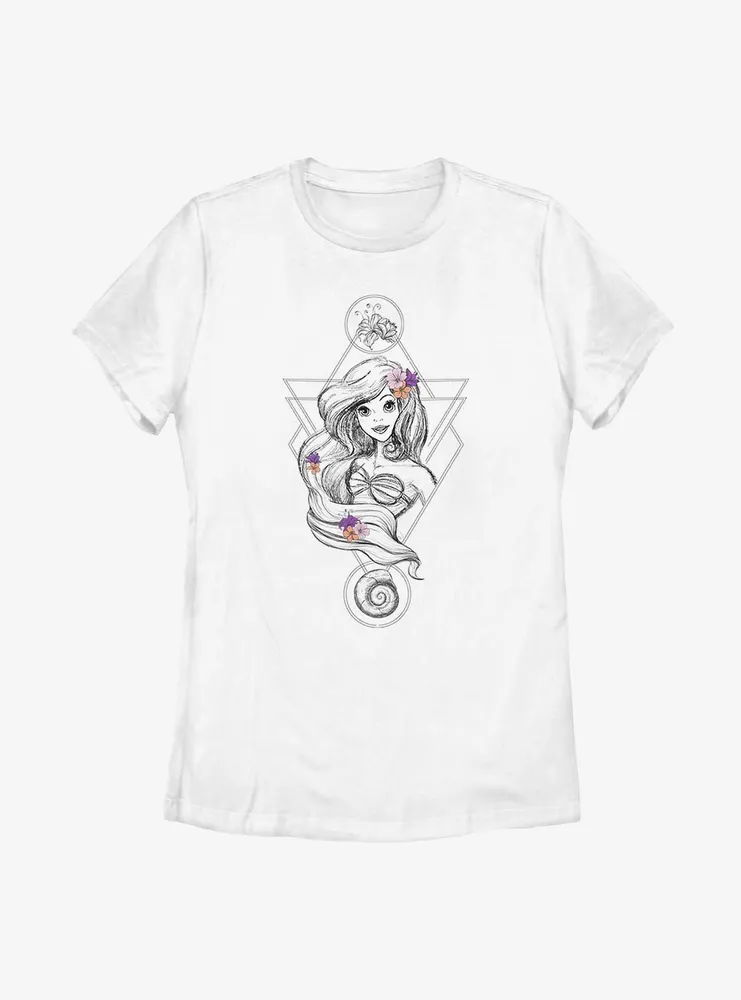 Disney The Little Mermaid Boho Ariel Womens T-Shirt