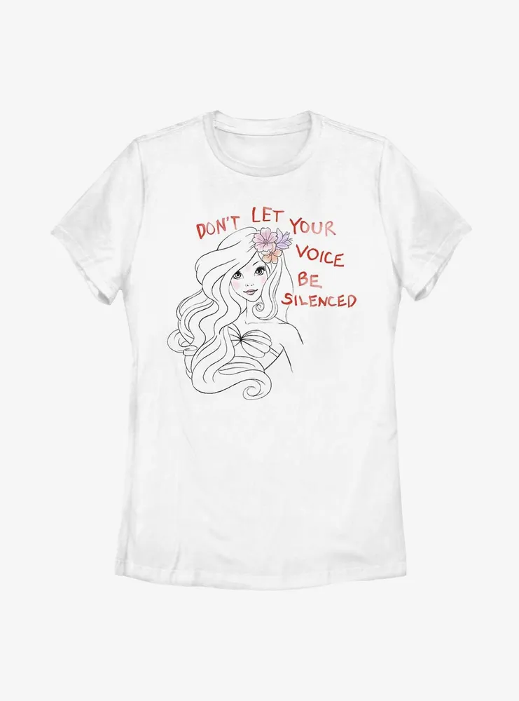 Disney The Little Mermaid Don't Silence Your Voice Womens T-Shirt