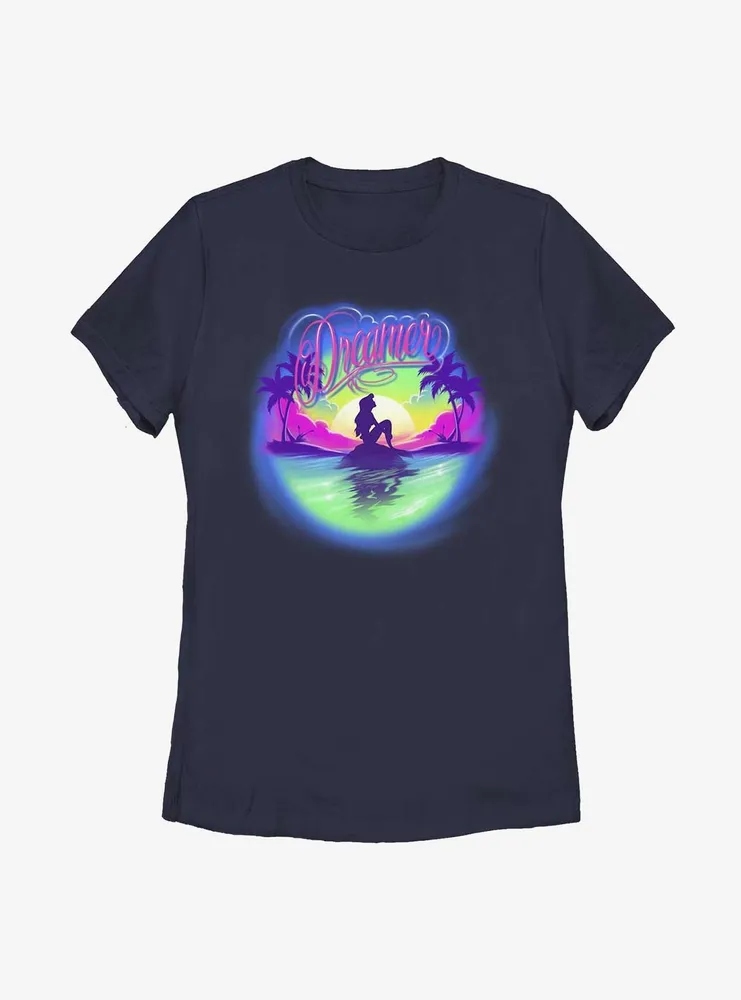 Disney The Little Mermaid Dreamer Badge Womens T-Shirt