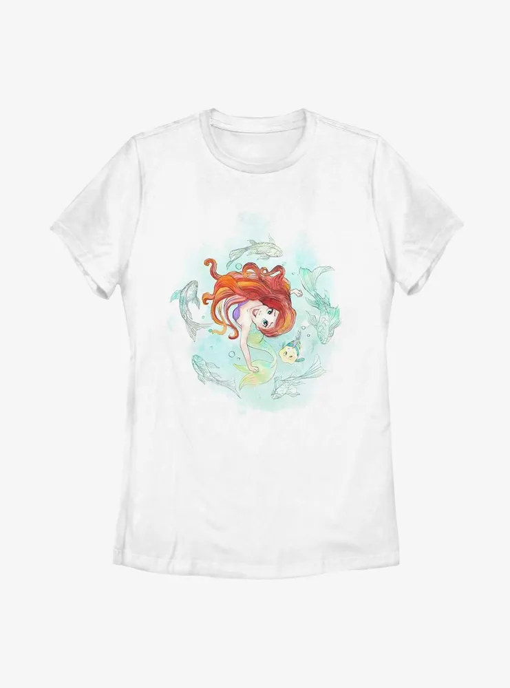 Disney The Little Mermaid Floating Bliss Womens T-Shirt