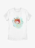 Disney The Little Mermaid Floating Bliss Womens T-Shirt