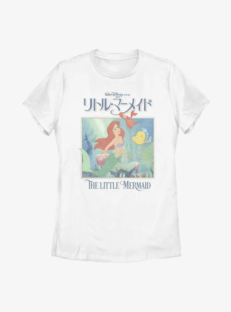 Disney The Little Mermaid Japanese Poster Womens T-Shirt