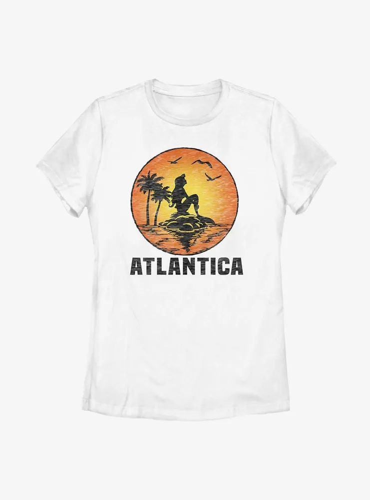 Disney The Little Mermaid Atlantica Sunset Womens T-Shirt