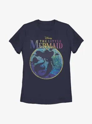 Disney The Little Mermaid Title Silhouette Womens T-Shirt