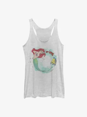 Disney The Little Mermaid Ariel, Flounder, and Sebastian Womens Tank Top