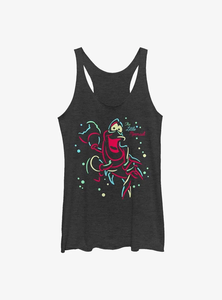 Disney The Little Mermaid Neon Sebastian Womens Tank Top