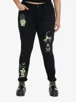 Her Universe The Nightmare Before Christmas Oogie Boogie & His Boys Glow-In-The-Dark Mom Jeans Plus