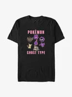 Pokemon Ghost Type Group Big & Tall T-Shirt