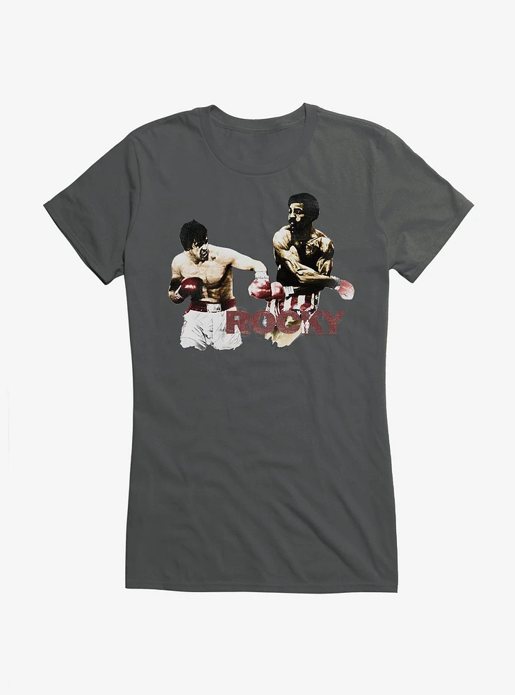 Rocky Vs. Apollo Creed Fight Scene Girls T-Shirt