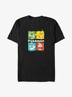 Pokemon Newest Starters Sprigatito, Pikachu, Quaxly, and Fuecoco Big & Tall T-Shirt