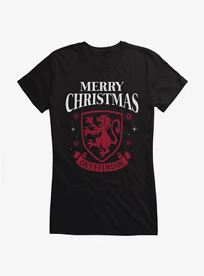 Harry Potter Merry Christmas Gryffindor Girls T-Shirt