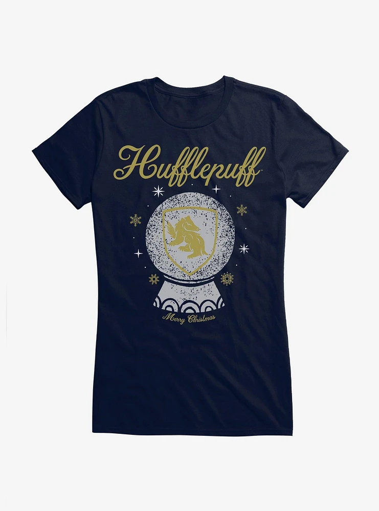 Harry Potter Snow Globe Hufflepuff Girls T-Shirt