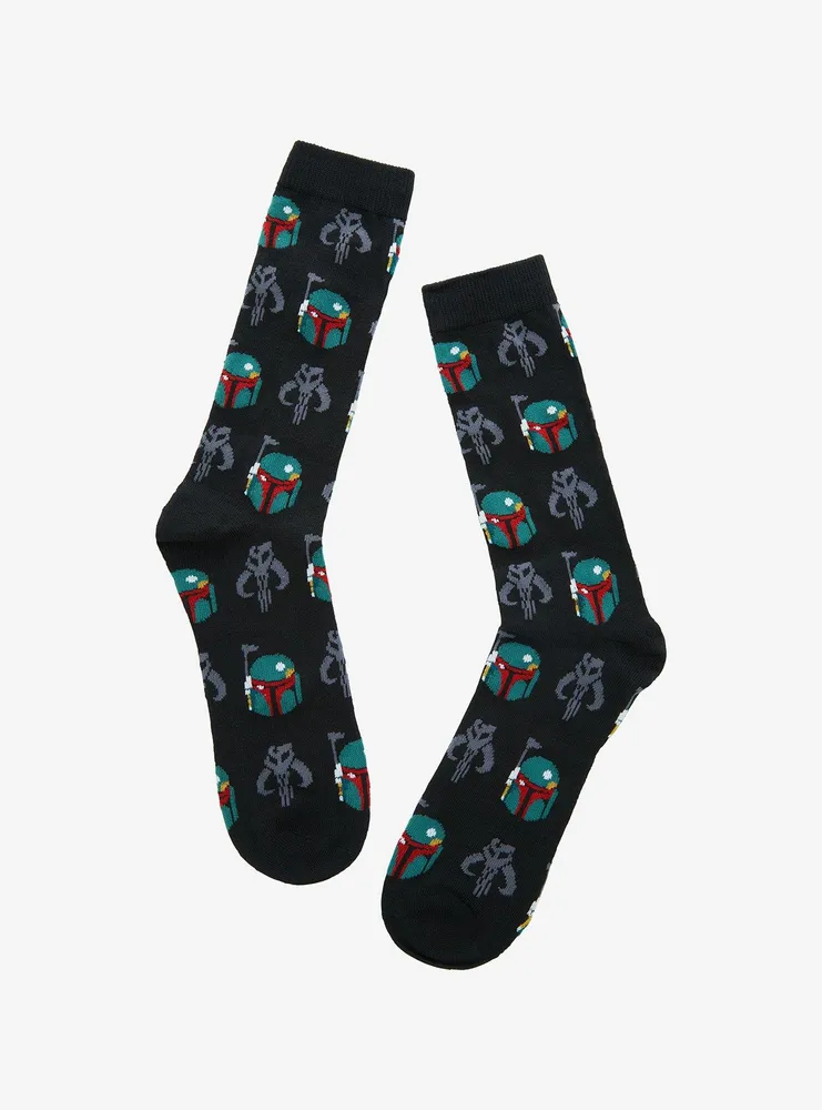 Star Wars Boba Fett Allover Print Crew Socks