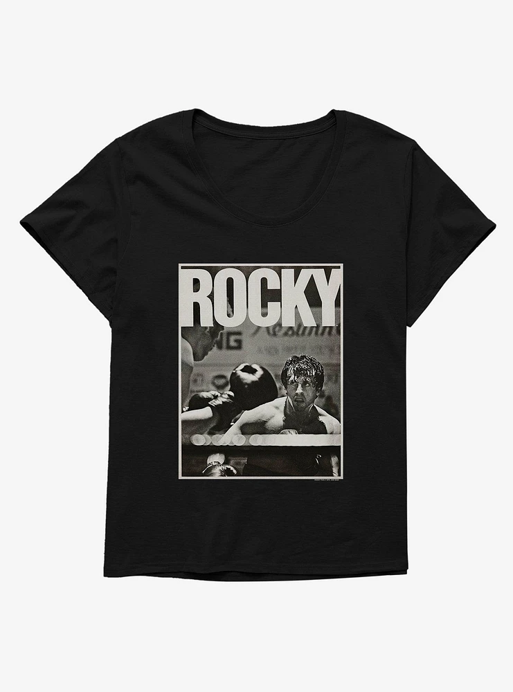 Rocky Fight Scene Print Girls T-Shirt Plus
