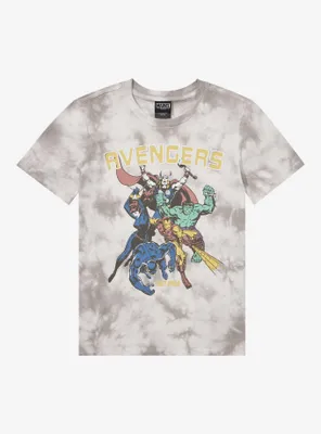 Marvel Avengers Group Portrait Tie-Dye Youth T-Shirt - BoxLunch Exclusive