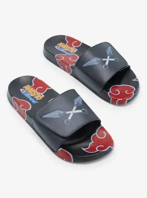 Naruto Shippuden Akatsuki Clouds Slide Sandals - BoxLunch Exclusive