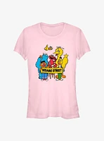 Sesame Street Banner Group Girls T-Shirt