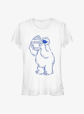 Sesame Street Cookie Monster Jar Girls T-Shirt