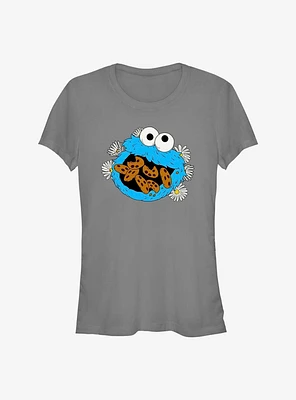 Sesame Street Cookie Monster Eat Cookies Girls T-Shirt