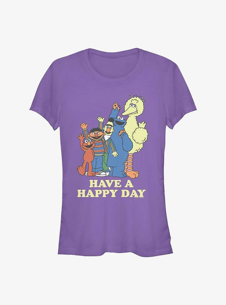 Sesame Street Have A Happy Day Girls T-Shirt