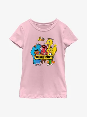 Sesame Street Banner Group Youth Girls T-Shirt