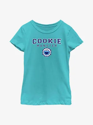 Sesame Street Cookie Monster Badge Youth Girls T-Shirt