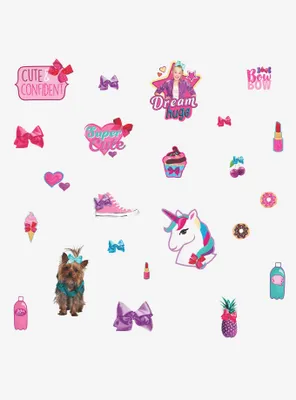 Jojo Siwa Cute And Confident Peel And Stick Wall Decals With Glitter
