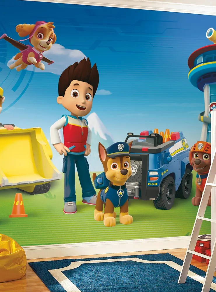 Paw Patrol Chair Rail Prepasted Mural