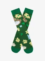 Studio Ghibli My Neighbor Totoro Floral Totoros Allover Print Crew Socks - BoxLunch Exclusive