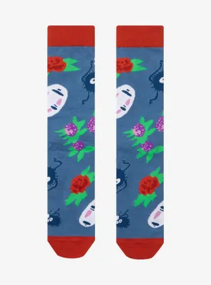 Studio Ghibli Spirited Away No-Face & Soot Sprites Allover Print Crew Socks - BoxLunch Exclusive