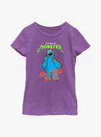 Sesame Street Cookie Monster and Cookies For All Youth Girls T-Shirt