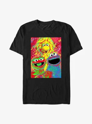 Sesame Street Big Bird, Oscar, and Cookie Monster Poster T-Shirt