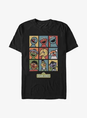 Sesame Street Puppets Grid T-Shirt
