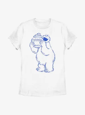Sesame Street Cookie Monster Jar Womens T-Shirt