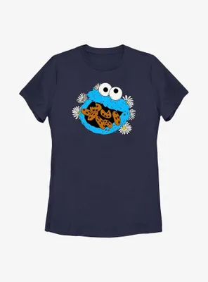 Sesame Street Cookie Monster Eat Cookies Womens T-Shirt