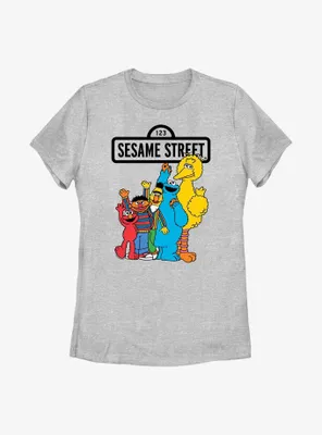Sesame Street Friends Waving Womens T-Shirt