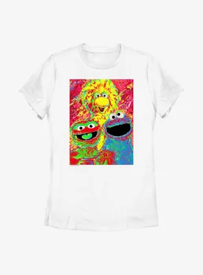 Sesame Street Big Bird, Oscar, and Cookie Monster Poster Womens T-Shirt